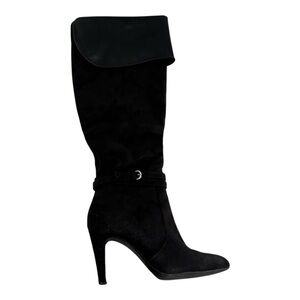 Rialto Women’s Size 10, Suede over the knee high heeled boots with silver buckle